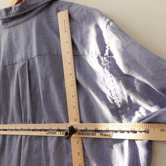 Chaps Shirt Men Size 2XL Cotton Casual Button Down Long Sleeve Pocket Twill Blue - Picture 3 of 9